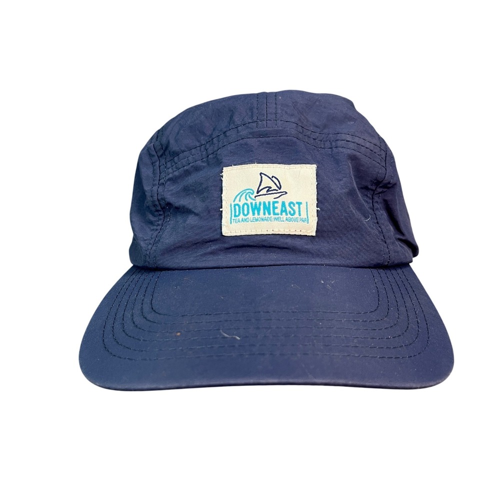 Downeast Tea and Lemonade Navy Blue 5 Panel Camper Hat Adjustable Strapback Cap